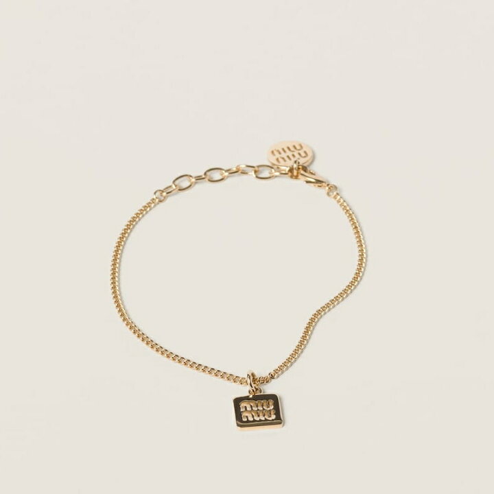 楽天市場】ミュウミュウ MIU MIU メタル ブレスレット【ゴールド 