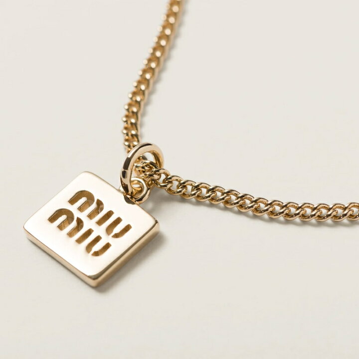 楽天市場】ミュウミュウ MIU MIU メタル ブレスレット【ゴールド 