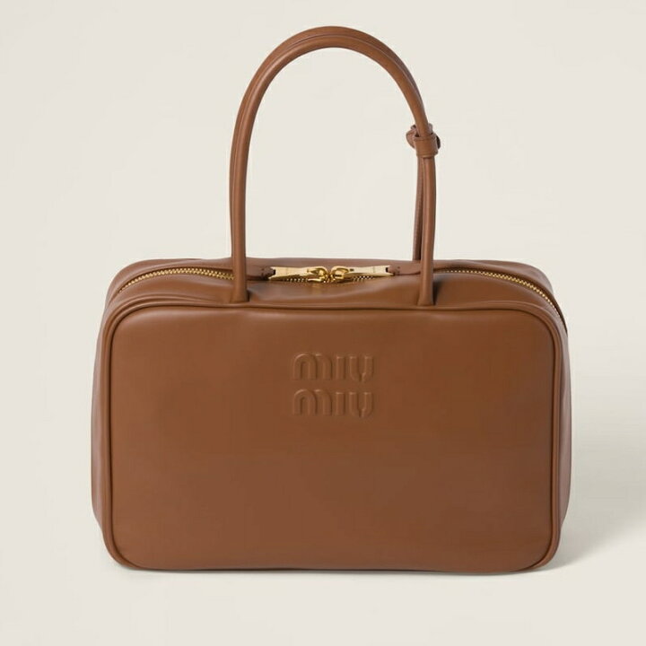 楽天市場】ミュウミュウ MIU MIU レザー ボー バッグ【コニャック 