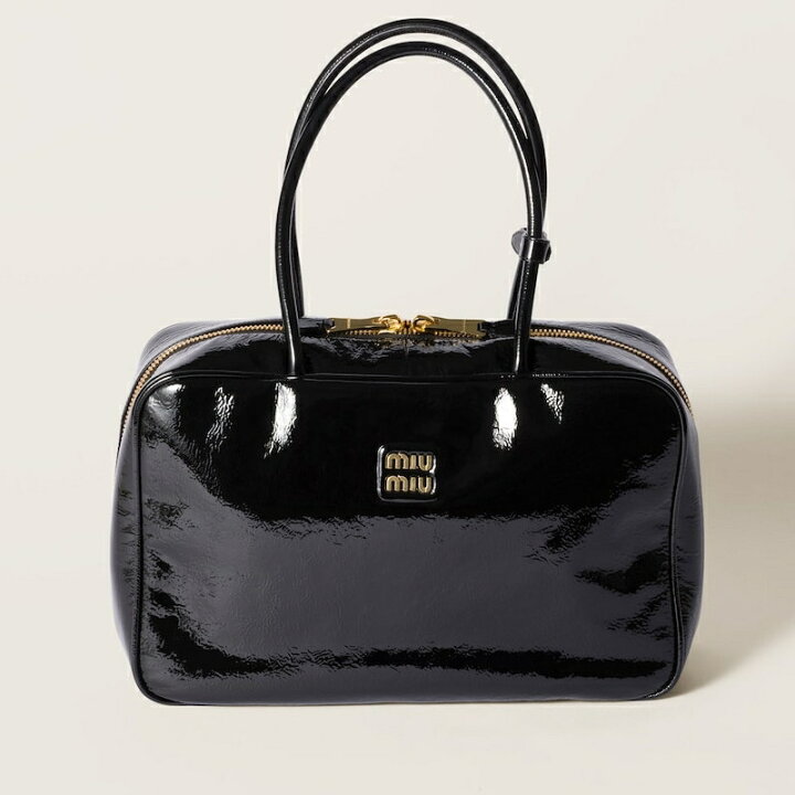 楽天市場】ミュウミュウ MIU MIU ボー ナプラックパテントレザー 