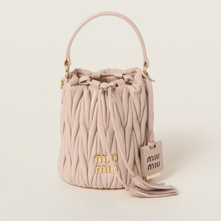 楽天市場】ミュウミュウ MIU MIU マテラッセレザー バケットバッグ 