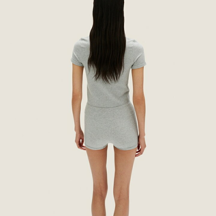 楽天市場】ミュウミュウ MIU MIU シームレス メランジ Tシャツ【グレー 