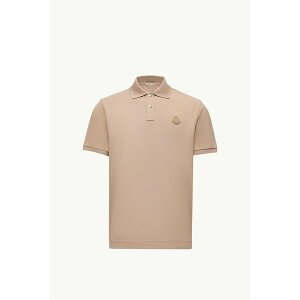 2025/26�H�~ MONCLER �����N���[�� �����YPOLO IN COTONE PIQUET CON PATCH LOGATO�|���V���c�ybeige chiaro �z�y���������z�y���K�i�z