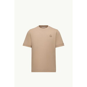 2025/26�H�~ MONCLER �����N���[�� �����YT-SHIRT IN COTONE CON PATCH LOGATOT�V���c�ybeige chiaro �z�y���������z�y���K�i�z