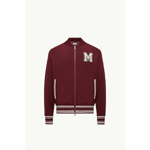 2025/26�H�~ MONCLER �����N���[�� �����YCARDIGAN IN MISTO LANA IMBOTTITO CON ZIP E MONOGRAMMA RICAMATO�W���P�b�g�ybordeaux �z�y���������z�y���K�i�z