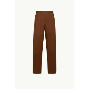 2025/26�H�~ MONCLER �����N���[�� �����YPANTALONI IN GABARDINE DI COTONE�p���c�ymarrone �z�y���������z�y���K�i�z