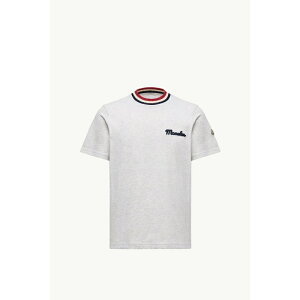 2025/26�H�~ MONCLER �����N���[�� �����YT-SHIRT CON LOGO RICAMATO IN COTONET�V���c�ygrigio �z�y���������z�y���K�i�z