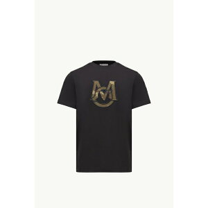 2025/26�H�~ MONCLER �����N���[�� �����YT-SHIRT IN COTONE CON MONOGRAMMAT�V���c�ynero �z�y���������z�y���K�i�z