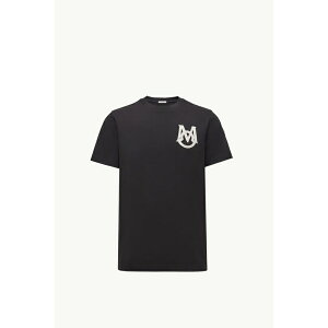 2025/26�H�~ MONCLER �����N���[�� �����YT-SHIRT IN COTONE CON MONOGRAMMAT�V���c�ynero �z�y���������z�y���K�i�z