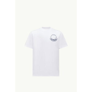 2025/26�H�~ MONCLER �����N���[�� �����YT-SHIRT LOGATA IN COTONET�V���c�ybianco �z�y���������z�y���K�i�z