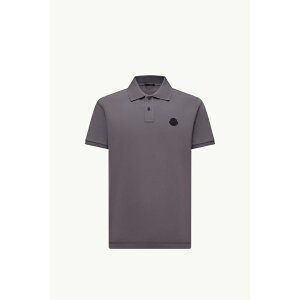 2025/26�H�~ MONCLER �����N���[�� �����YPOLO IN COTONE PIQUET CON PATCH LOGATO�|���V���c�ygrigio scuro �z�y���������z�y���K�i�z