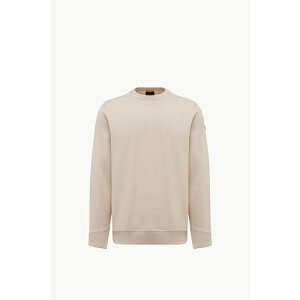 2025/26�H�~ MONCLER �����N���[�� �����YFELPA CON PATCH LOGATO IN COTONE�X�E�F�b�g�ybeige chiaro �z�y���������z�y���K�i�z