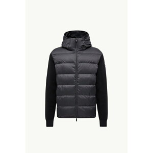 2025/26�H�~ MONCLER �����N���[�� �����YFELPA IMBOTTITA IN COTONE CON CAPPUCCIO E ZIP�X�E�F�b�g�ynero �z�y���������z�y���K�i�z