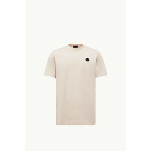2025/26�H�~ MONCLER �����N���[�� �����YT-SHIRT IN COTONE CON PATCH LOGATOT�V���c�ybeige chiaro �z�y���������z�y���K�i�z