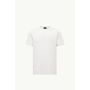 2025/26�H�~ MONCLER �����N���[�� �����YT-SHIRT IN COTONE CON LOGO TRIDIMENSIONALET�V���c�ybianco �z�y���������z�y���K�i�z