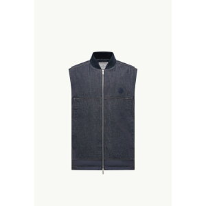 2025/26�H�~ MONCLER �����N���[�� �����YGILET RANCHE IN DENIM IMBOTTITO IN PIUMA�_�E���x�X�g�yblu denim �z�y���������z�y���K�i�z
