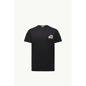 2025/26�H�~ MONCLER �����N���[�� �����YT-SHIRT IN COTONE CON DOPPIO PATCH LOGATOT�V���c�ynero �z�y���������z�y���K�i�z