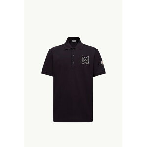 2025/26�H�~ MONCLER �����N���[�� �����YPOLO IN COTONE PIQUET CON MONOGRAMMA�|���V���c�yblu navy �z�y���������z�y���K�i�z