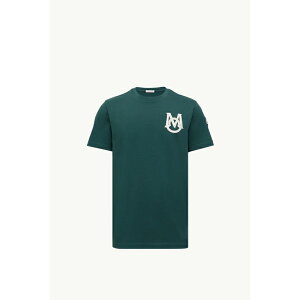 2025/26�H�~ MONCLER �����N���[�� �����YT-SHIRT IN COTONE CON MONOGRAMMAT�V���c�yverde foglia �z�y���������z�y���K�i�z