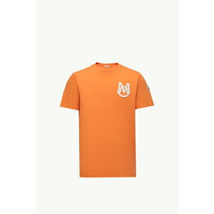 2025/26�H�~ MONCLER �����N���[�� �����YT-SHIRT IN COTONE CON MONOGRAMMAT�V���c�yarancione �z�y���������z�y���K�i�z