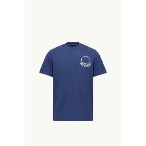 2025/26�H�~ MONCLER �����N���[�� �����YT-SHIRT LOGATA IN COTONET�V���c�yblu scuro �z�y���������z�y���K�i�z