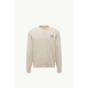 2025/26�H�~ MONCLER �����N���[�� �����YMAGLIONE IN COTONE CON RICAMO�Z�[�^�[�ybeige chiaro �z�y���������z�y���K�i�z