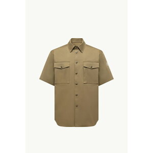 2025/26�H�~ MONCLER �����N���[�� �����YCAMICIA A MANICHE CORTE IN GABARDINE DI COTONE�V���c�yverde oliva �z�y���������z�y���K�i�z