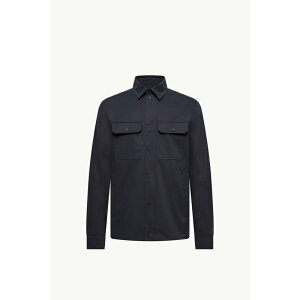 2025/26�H�~ MONCLER �����N���[�� �����YCAMICIA A MANICHE LUNGHE IN GABARDINE DI COTONE�V���c�yblu navy �z�y���������z�y���K�i�z
