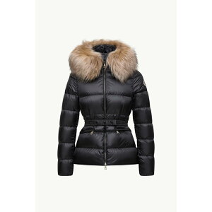 2025/26�H�~ MONCLER �����N���[�� ���f�B�[�XPIUMINO CORTO BOED CON CAPPUCCIO E ORLO IN SHEARLING�_�E���W���P�b�g�ynero/beige �z�y���������z�y���K�i�z