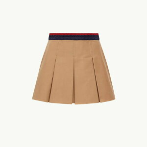 2025/26�H�~ MONCLER �����N���[�� ���f�B�[�XMINIGONNA A PIEGHE IN GABARDINE DI COTONE�X�J�[�g�ybeige �z�y���������z�y���K�i�z