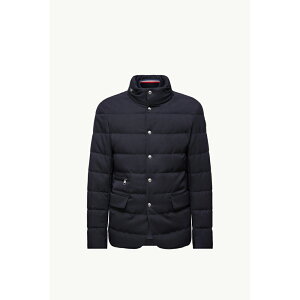 2025/26H~ MONCLER N[ YBESS SHORT DOWN JACKET IN WOOL WITH HOODED_EWPbgyBlu Navy zyzyKiz