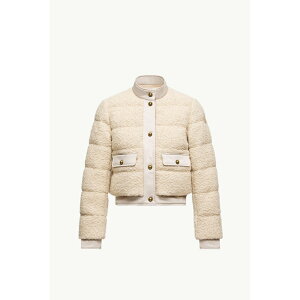 2025/26H~ MONCLER N[ fB[XBLANDY SHORT DOWN JACKET IN A BOUCLE WOOL BLEND_EWPbgyBeige Chiaro zyzyKiz