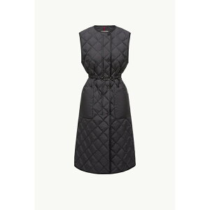 2025/26�H�~ MONCLER �����N���[�� ���f�B�[�XBUTOR LONG PADDED VEST WITH DIAMOND QUILTING�_�E���x�X�g�yNero �z�y���������z�y���K�i�z