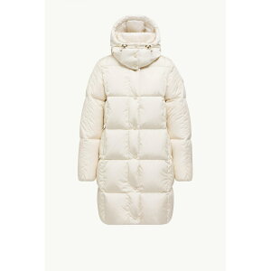 2025/26�H�~ MONCLER �����N���[�� ���f�B�[�XLONG DOWN JACKET WITH SQUARE QUILTING AND HOOD�_�E���W���P�b�g�yBianco �z�y���������z�y���K�i�z