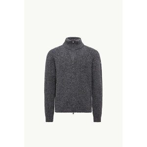 2025/26�H�~ MONCLER �����N���[�� �����YZIP-UP ALPACA AND WOOL CARDIGAN�W���P�b�g�yGrigio Scuro �z�y���������z�y���K�i�z