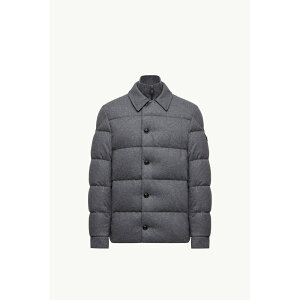2025/26�H�~ MONCLER �����N���[�� �����YPRES PADDED SHIRT JACKET IN CASHMERE BLEND�W���P�b�g�yGrigio Scuro �z�y���������z�y���K�i�z