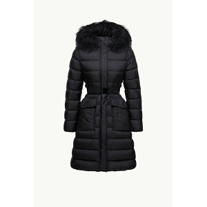 2025/26�H�~ MONCLER �����N���[�� ���f�B�[�XKHLOESSE LONG DOWN JACKET WITH HOOD�_�E���W���P�b�g�yNero �z�y���������z�y���K�i�z