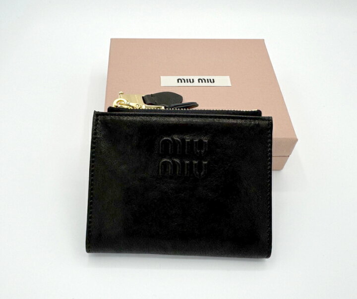 楽天市場】【即納】ミュウミュウ MIU MIU ナッパレザー 財布 