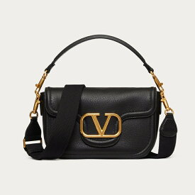 ヴァレンティノ VALENTINO 2024春夏 レディース☆ALLTIME グレインカーフスキン ショルダーバッグ【black 】【送料無料】【正規品】