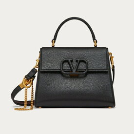 ヴァレンティノ VALENTINO 2024春夏 レディース☆スモール VSLING グレインカーフスキン ハンドバッグ【black 】【送料無料】【正規品】