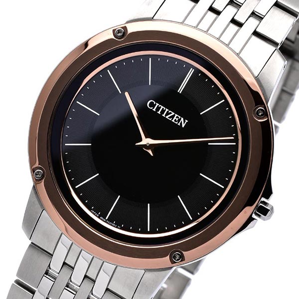 シチズン エコドライブワン メンズ 薄型 ソーラー 腕時計 CITIZEN AR5055-58E ブラック 時計 | 時計専門店 ラグゼ