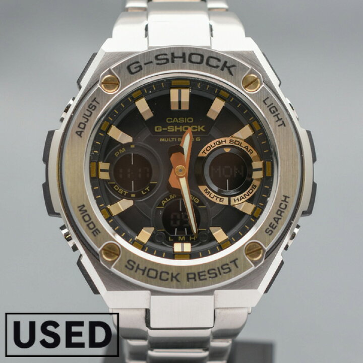 楽天市場】【中古】カシオ CASIO G-SHOCK Gショック Gスチール 