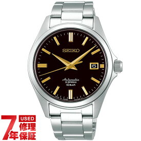 【中古】 セイコー 腕時計 メンズ 自動巻き メカニカル 流通限定 シースルーバック ドレスライン SEIKO MECHANICAL SZSB014 ブラック シルバー メタル 新古品
