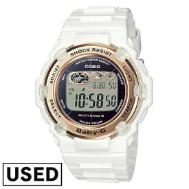 【中古】 BABY-G ベビーG 電波 ソーラー レディース ホワイト デジタル カシオ 腕時計 ソーラー電波時計 CASIO 防水 時計 かわいい 白 新作 2021 ホワイト watch BGR-3003U-7AJF 新古品