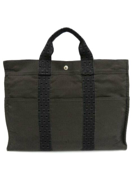 楽天市場】HERMES エールライン トート MM キャンパス グレー系  