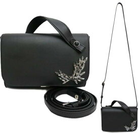 FOXEY Bag　”Cecil” 37749 レザー×ラインストーン　ブラック　新品同様【中古】