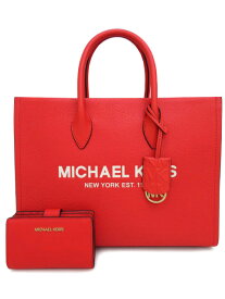 MICHAEL KORS　MIRELLA EW トート ミディアム＆タブ ウォレット ミディアム　バック 財布 レザー コーラル 新品同様【中古】