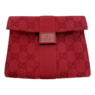 GUCCI　グッチ　コスメポーチ　039 0991　レッド　GGキャンバス　A1　【中古】