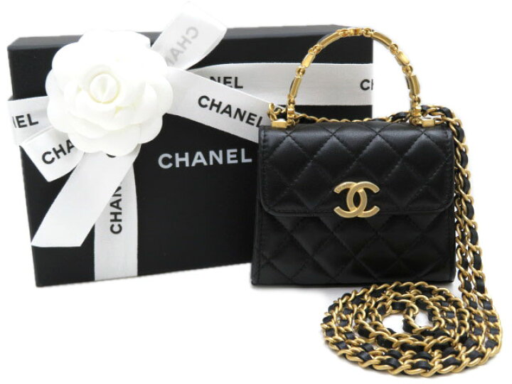 楽天市場】CHANEL トップハンドル ミニマトラッセ チェーンショルダー  