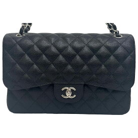 CHANEL　シャネル　デカマトラッセ30　チェーンショルダーバッグ　キャビアスキン　ブラック　A58600　19番台　A1美品　【中古】